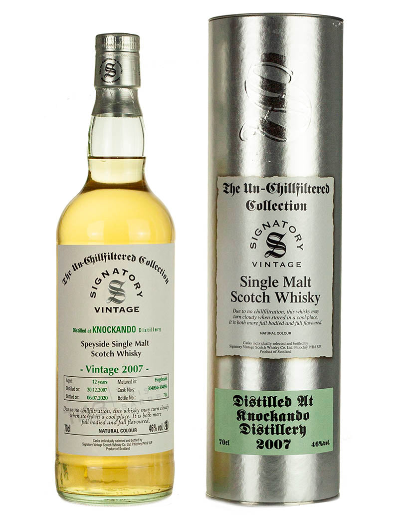 Knockando 12 Year Old 2007 Signatory Un-Chillfiltered