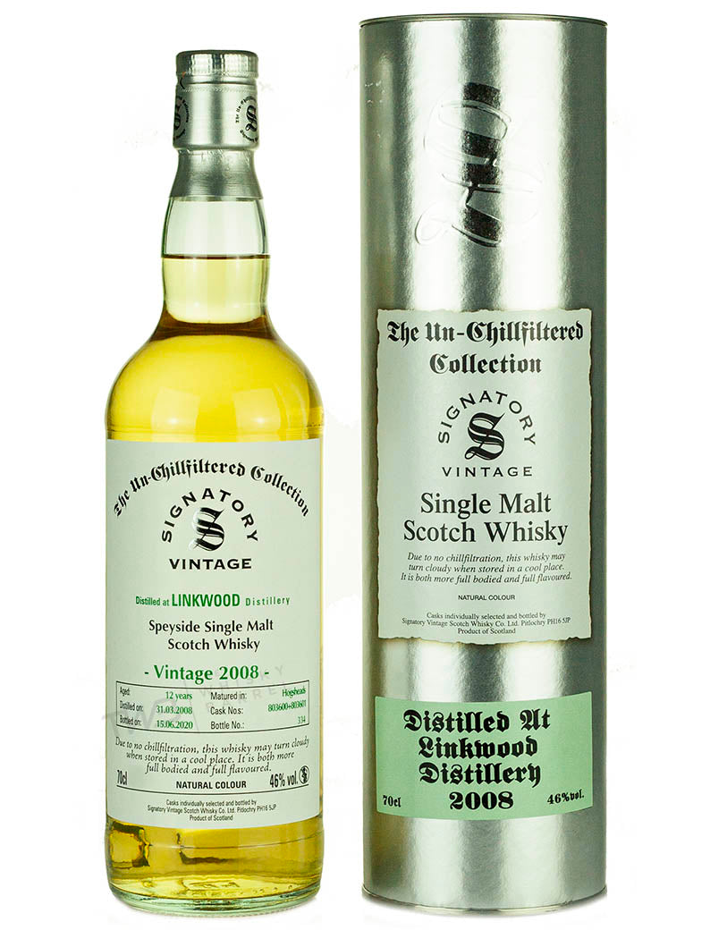 Linkwood 12 Year Old 2008 Signatory Un-Chillfiltered
