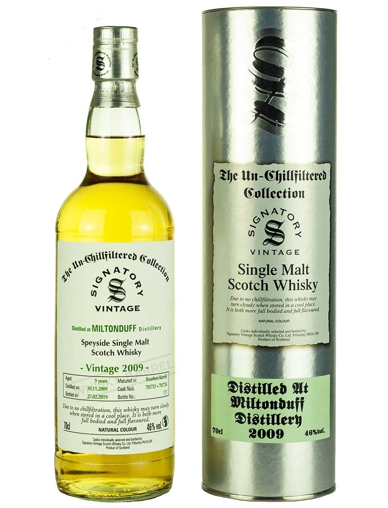 Miltonduff 9 Year Old 2009 Signatory Un-Chillfiltered