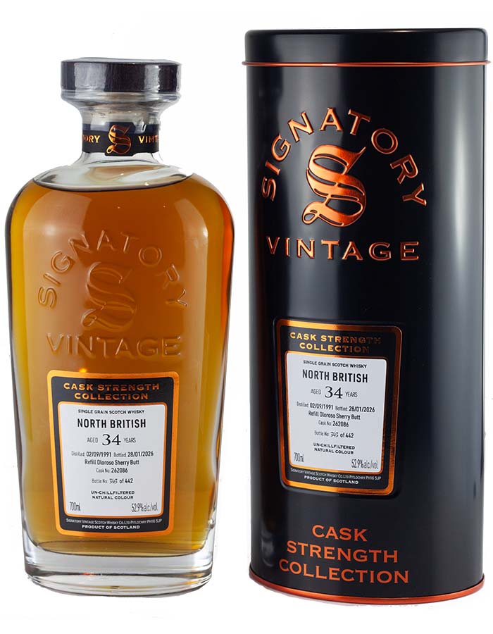 North British 34 Year Old 1991 Signatory Cask Strength